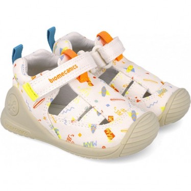 Biomecanics 252179 Babysandalen Biogateo Print BLANCO_B050