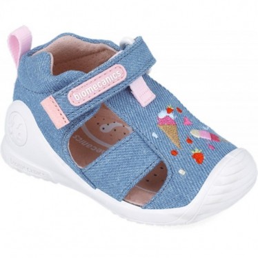 Sandalen für Mädchen Erste Schritte Biomecanics 252183 Eiscreme INDIGO_A631