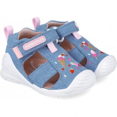 Sandalen für Mädchen Erste Schritte Biomecanics 252183 Eiscreme INDIGO_A631