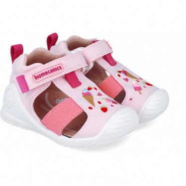 Sandalen für Mädchen Erste Schritte Biomecanics 252183 Eiscreme ROSA_B032