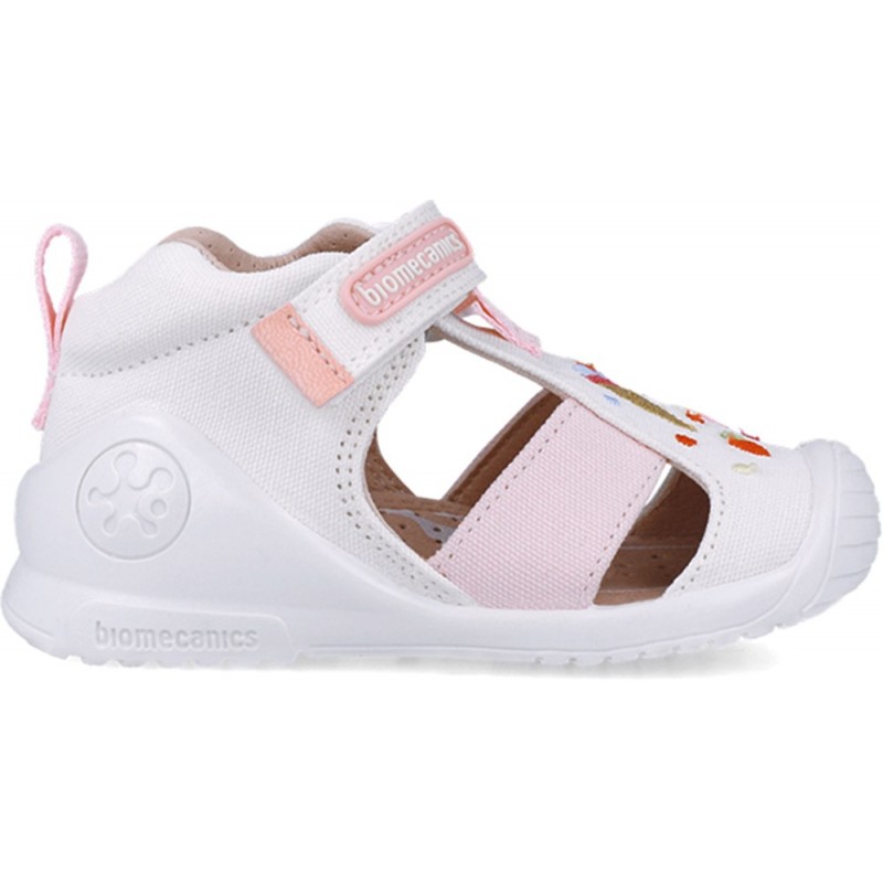 Sandalen für Mädchen Erste Schritte Biomecanics 252183 Eiscreme BLANCO_C050