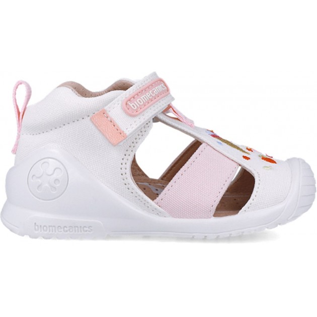 Sandalen für Mädchen Erste Schritte Biomecanics 252183 Eiscreme BLANCO_C050