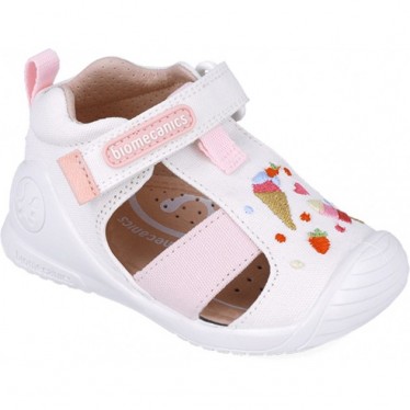 Sandalen für Mädchen Erste Schritte Biomecanics 252183 Eiscreme BLANCO_C050