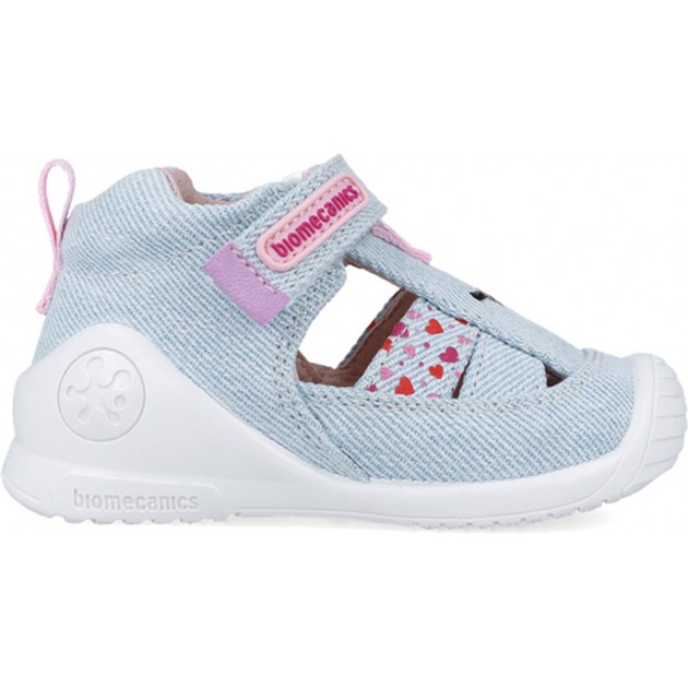 Biomecanics 252184 Twin First Steps Sandale für Mädchen JEANS_CLARO_B840