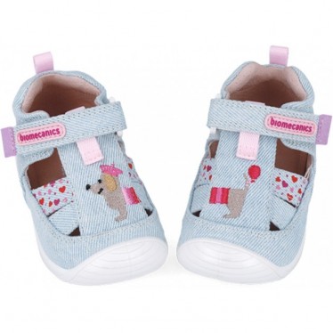 Biomecanics 252184 Twin First Steps Sandale für Mädchen JEANS_CLARO_B840