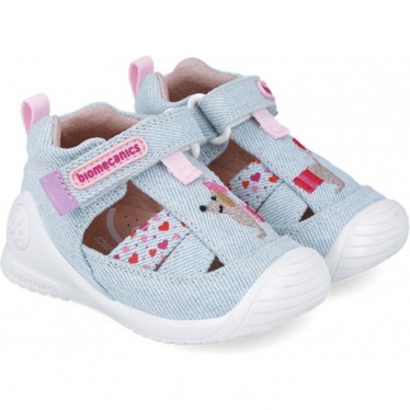Biomecanics 252184 Twin First Steps Sandale für Mädchen JEANS_CLARO_B840