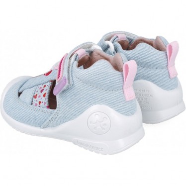 Biomecanics 252184 Twin First Steps Sandale für Mädchen JEANS_CLARO_B840