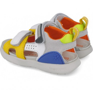 Biomecanics 252218 Bioevolution Freizeitsandalen für Jungen BLANCO_AMARILLO_C696