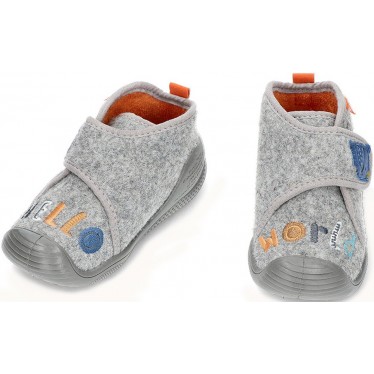 BIOMECANICS Kinderhausschuhe 241154 Filz GRIS