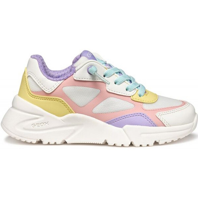 GEOX Loftus J55M2B Mädchen-Sneaker WHITE_MULTI