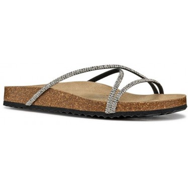 GEOX Brionia D55Y3B Damensandalen BLACK_SILVER