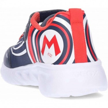 GEOX J55DZB Super Mario J Assister Leucht-Sneaker NAVY_RED