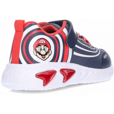 GEOX J55DZB Super Mario J Assister Leucht-Sneaker NAVY_RED
