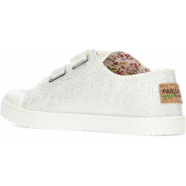 Barfuß-Canvas-Sneakers PABLOSKY 980050 BLANCO_PLATA