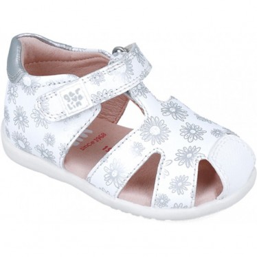 Garvalin 252305 Basic Sandalen mit Blumenmuster für Mädchen BLANCO_B050