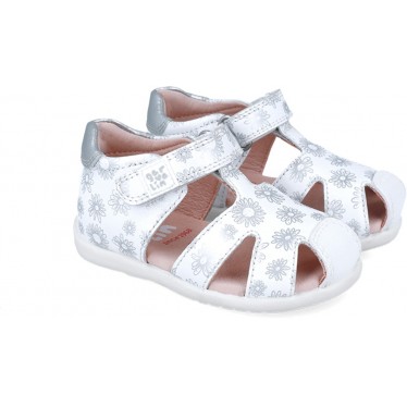 Garvalin 252305 Basic Sandalen mit Blumenmuster für Mädchen BLANCO_B050