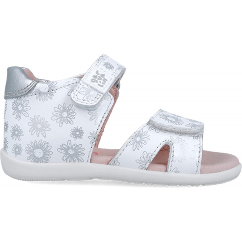 Garvalin 252306 Sandalen mit Blumenmuster für Mädchen BLANCO_B050