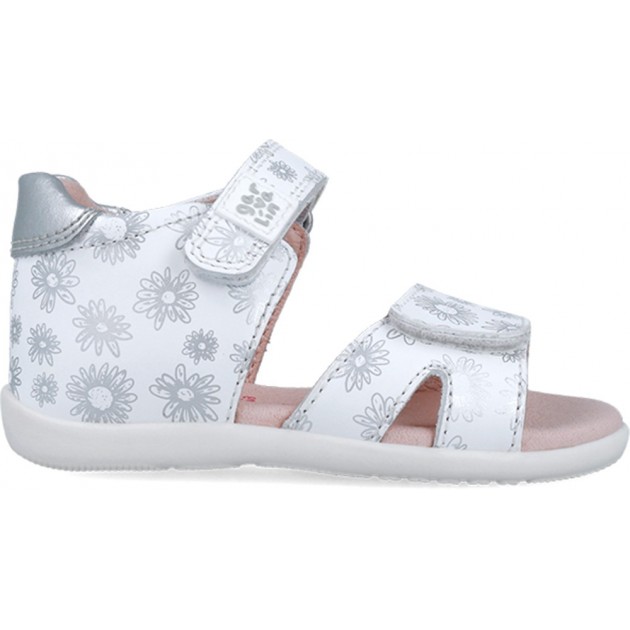 Garvalin 252306 Sandalen mit Blumenmuster für Mädchen BLANCO_B050