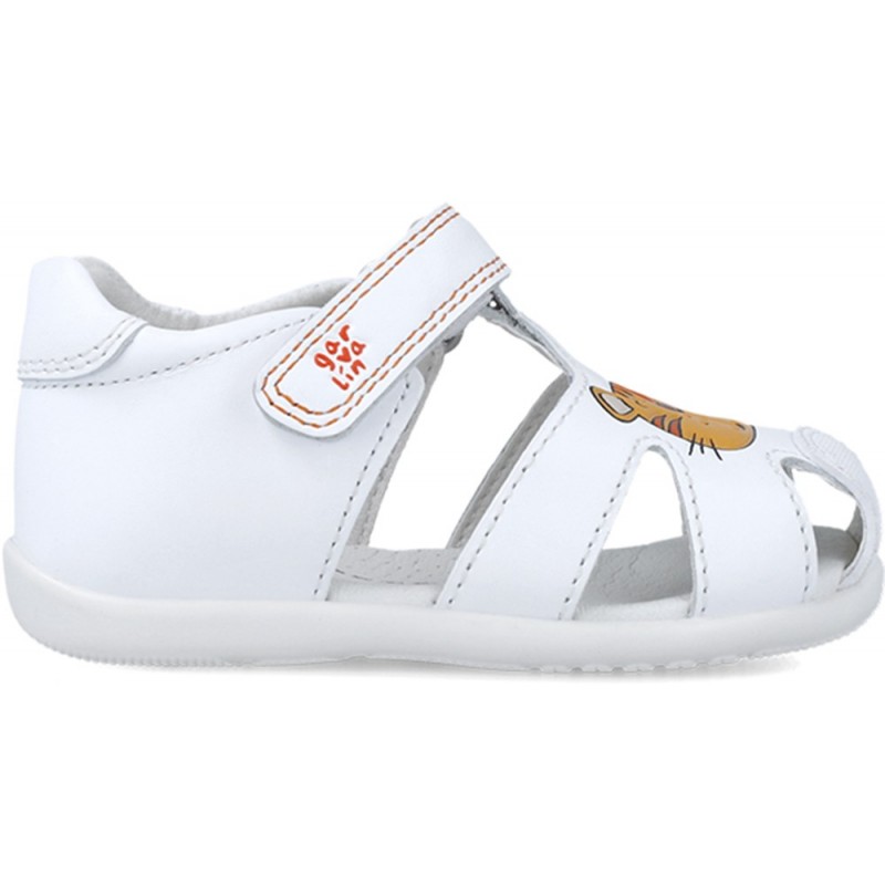 Garvalin 252316 Erste Schritte Tiger Babysandalen BLANCO_B050