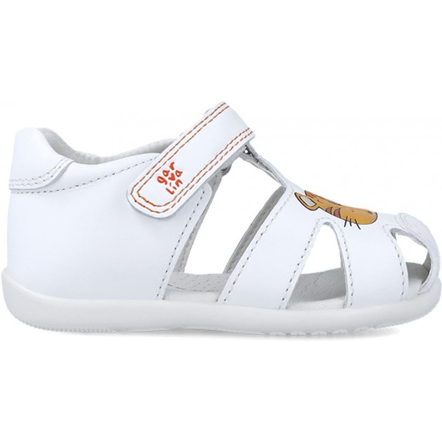 Garvalin 252316 Erste Schritte Tiger Babysandalen BLANCO_B050