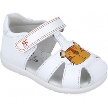 Garvalin 252316 Erste Schritte Tiger Babysandalen BLANCO_B050