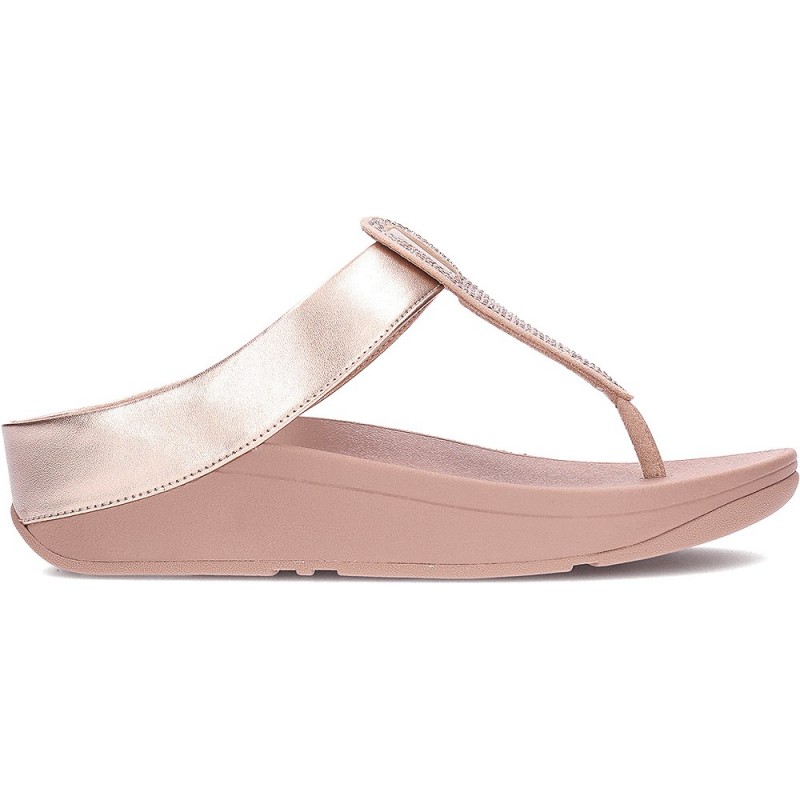 FITFLOP Fino Crystal-Detail IU2 Damen Flip-Flops LATTE_BEIGE