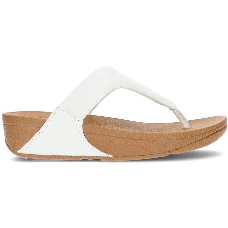 FITFLOP SANDALEN LULU LEDER TOEPOST WHITE