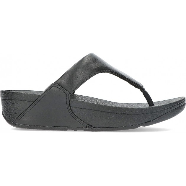 FITFLOP SANDALEN LULU LEDER TOEPOST BLACK FITFLOP SANDALEN LULU LEDER TOEPOST BLACK