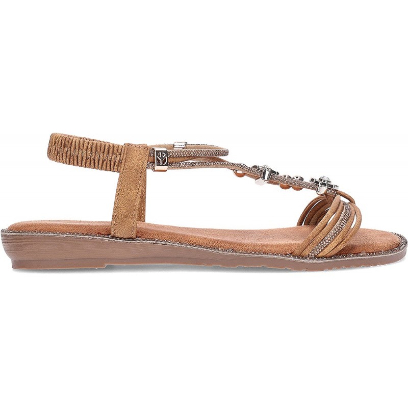 EXE 80137 Damensandalen STRASS_CAMEL