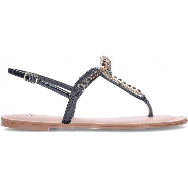 EXE ANGELINA-128 Flache Damensandale STRASS_BLACK