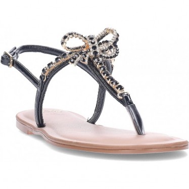 EXE ANGELINA-128 Flache Damensandale STRASS_BLACK