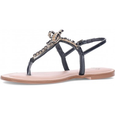 EXE ANGELINA-128 Flache Damensandale STRASS_BLACK