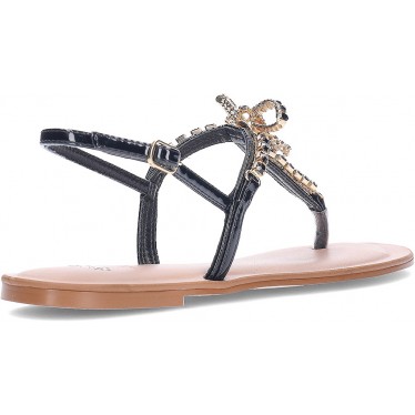 EXE ANGELINA-128 Flache Damensandale STRASS_BLACK