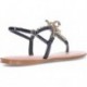 EXE ANGELINA-128 Flache Damensandale STRASS_BLACK