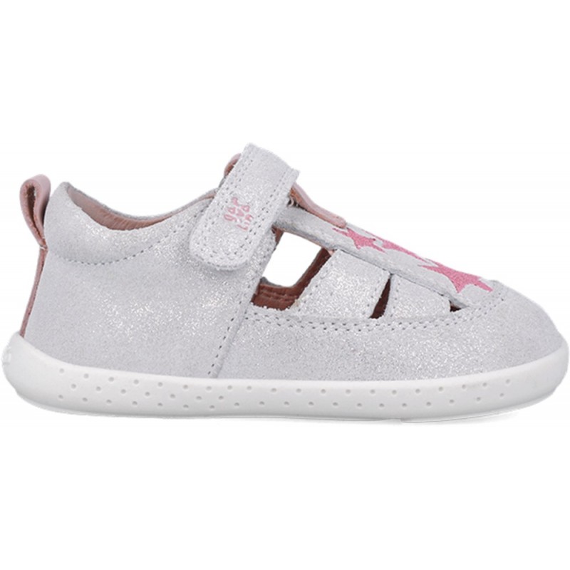 Respektvolle Sandale für Mädchen 252330 Barefoot Stars BLANCO_B050