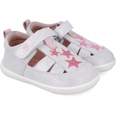 Respektvolle Sandale für Mädchen 252330 Barefoot Stars BLANCO_B050