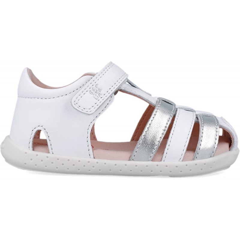 Garvalin 252332 Weiche Barfußsandalen für Mädchen BLANCO_PLATA_C313