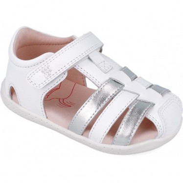 Garvalin 252332 Weiche Barfußsandalen für Mädchen BLANCO_PLATA_C313