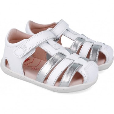 Garvalin 252332 Weiche Barfußsandalen für Mädchen BLANCO_PLATA_C313