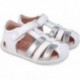 Garvalin 252332 Weiche Barfußsandalen für Mädchen BLANCO_PLATA_C313