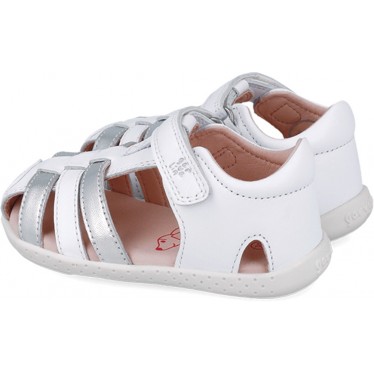 Garvalin 252332 Weiche Barfußsandalen für Mädchen BLANCO_PLATA_C313
