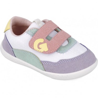 Garvalin 252335 Weiche Mesh-Sportschuhe für Mädchen BLANCO_LILA_D661