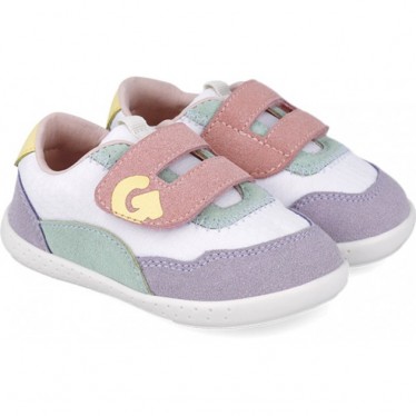 Garvalin 252335 Weiche Mesh-Sportschuhe für Mädchen BLANCO_LILA_D661