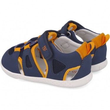Garvalin 252336 Weiche Mesh-Sandale für Jungen AZUL_NARANJA_A056