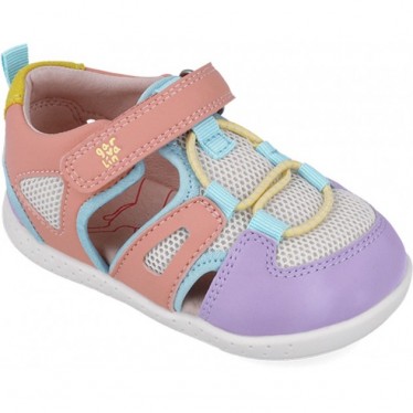 Garvalin 252336 Weiche Mesh-Sandalen für Mädchen BLANCO_LILA_D661