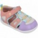 Garvalin 252336 Weiche Mesh-Sandalen für Mädchen BLANCO_LILA_D661