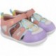 Garvalin 252336 Weiche Mesh-Sandalen für Mädchen BLANCO_LILA_D661