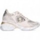 Damen-Sneaker Cetti C-1376 Metall- und Tierdruck CHAMPAGNE