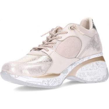 Damen-Sneaker Cetti C-1376 Metall- und Tierdruck CHAMPAGNE