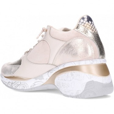 Damen-Sneaker Cetti C-1376 Metall- und Tierdruck CHAMPAGNE